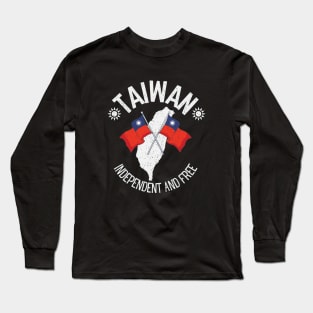 Taiwan Flag Long Sleeve T-Shirt